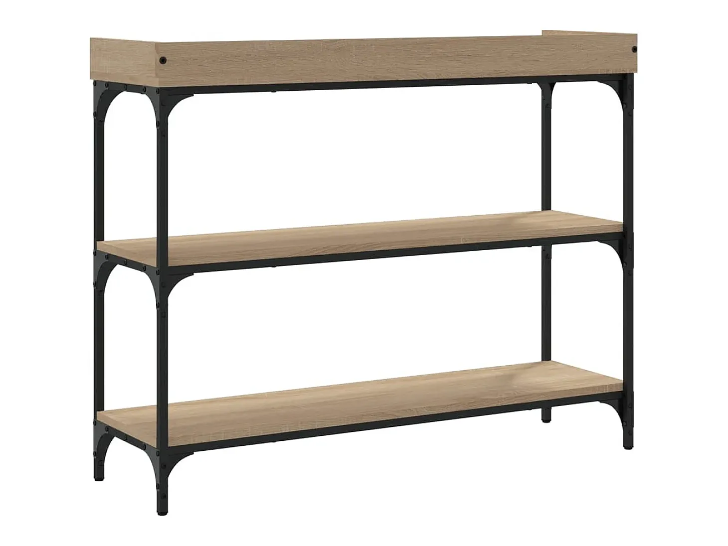 Consola con estantes roble Sonoma 100x30x80 cm