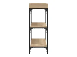 Consola con estantes roble Sonoma 100x30x80 cm