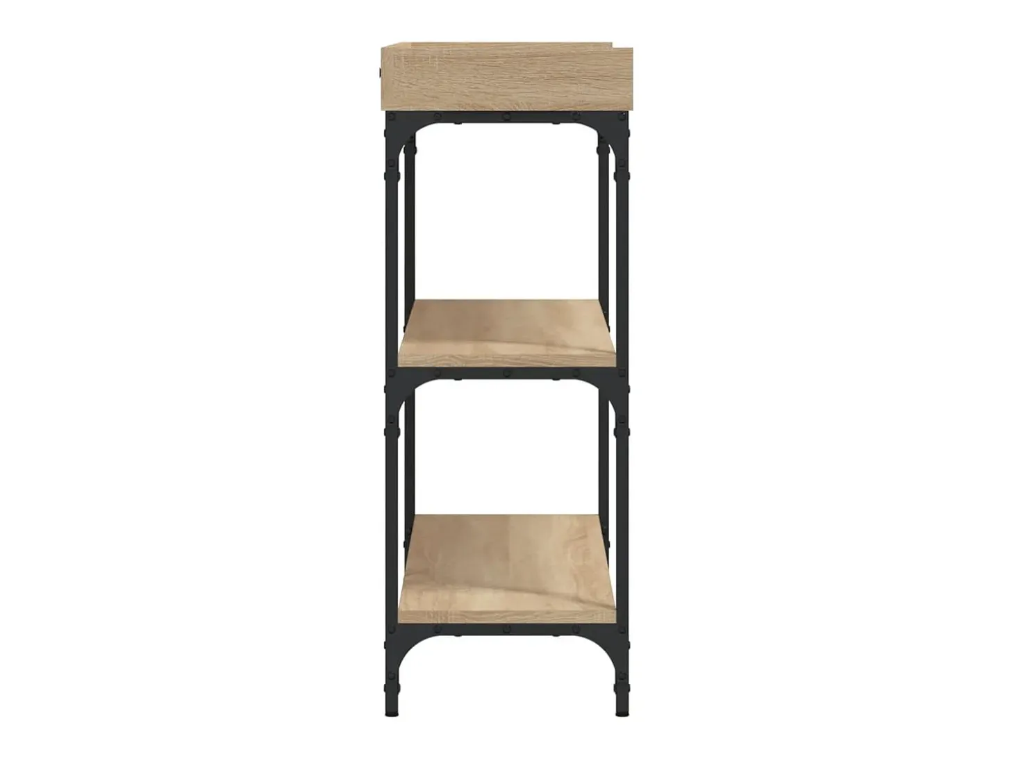 Consola con estantes roble Sonoma 100x30x80 cm