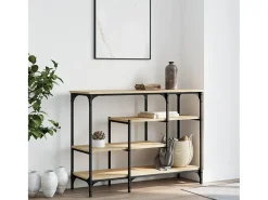 Consola con estantes roble Sonoma 100x35x75 cm