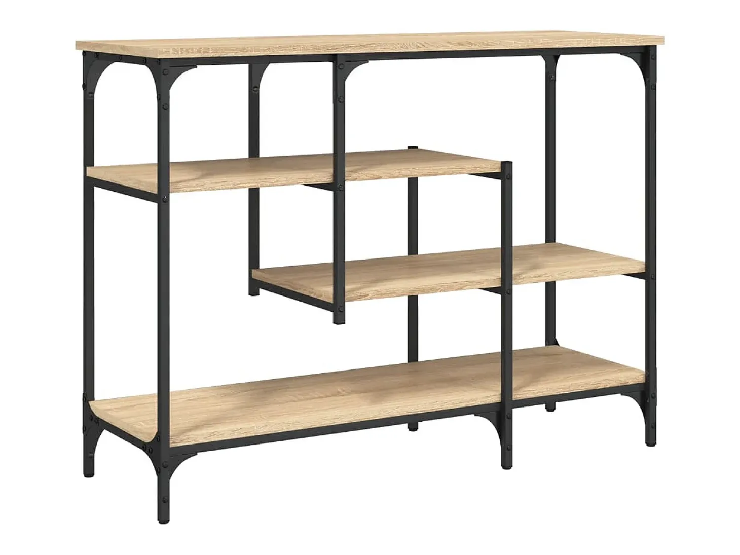 Consola con estantes roble Sonoma 100x35x75 cm