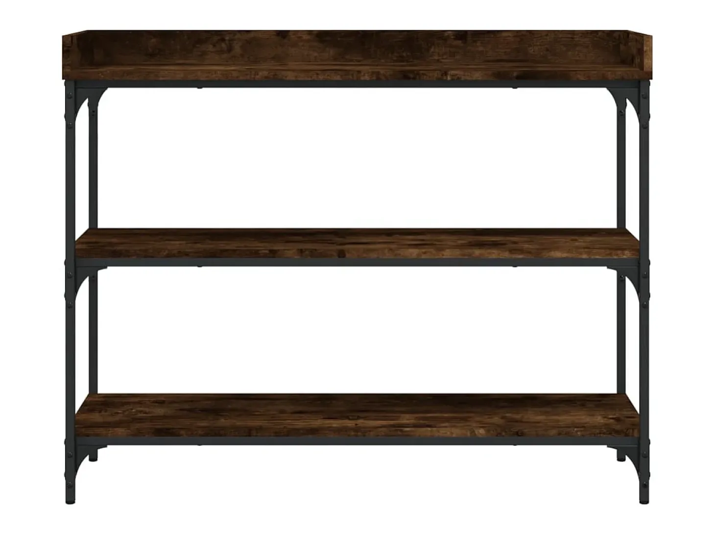 Consola con estantes roble ahumado 100x30x80 cm