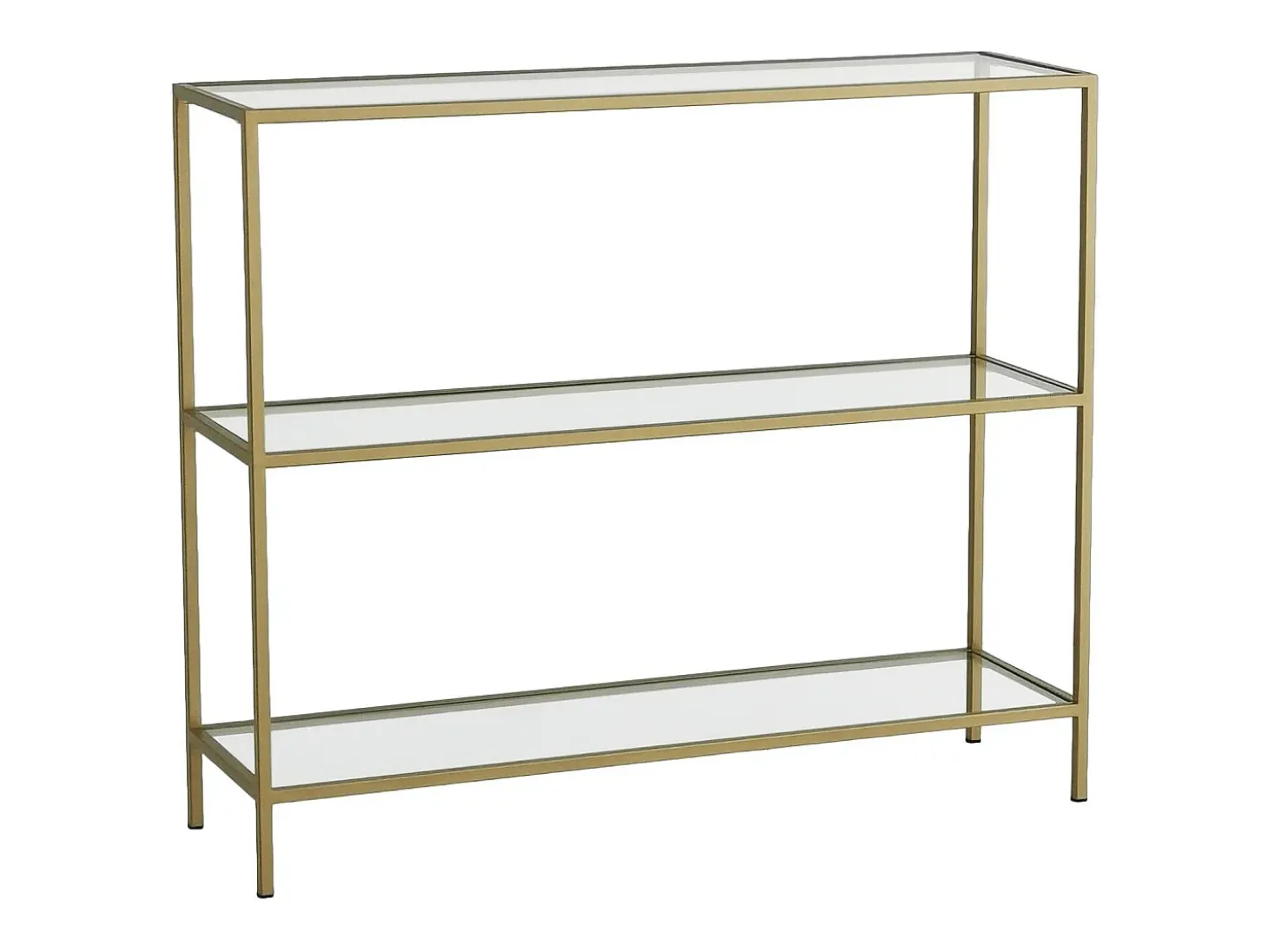 Consola D101 cristal templado metal dorado