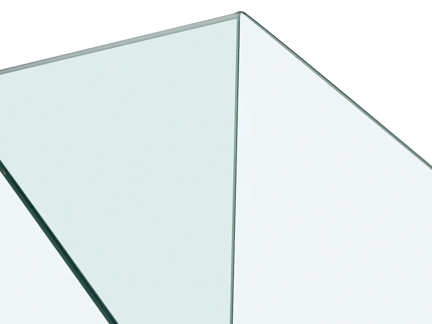 Consola de diseño de vidrio templado curvado - Transparente - ALONZO