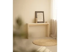 Consola de madera maciza de abeto Decowood en tono natural de 120x80cm - TELVA - DECOWOOD