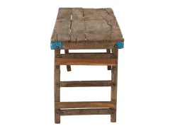 Consola de madera maciza recuperada oscura Vina L 152 cm
