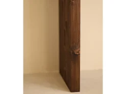 Consola de madera maciza de abeto Decowood en tono nogal de 120x80cm - TELVA - DECOWOOD