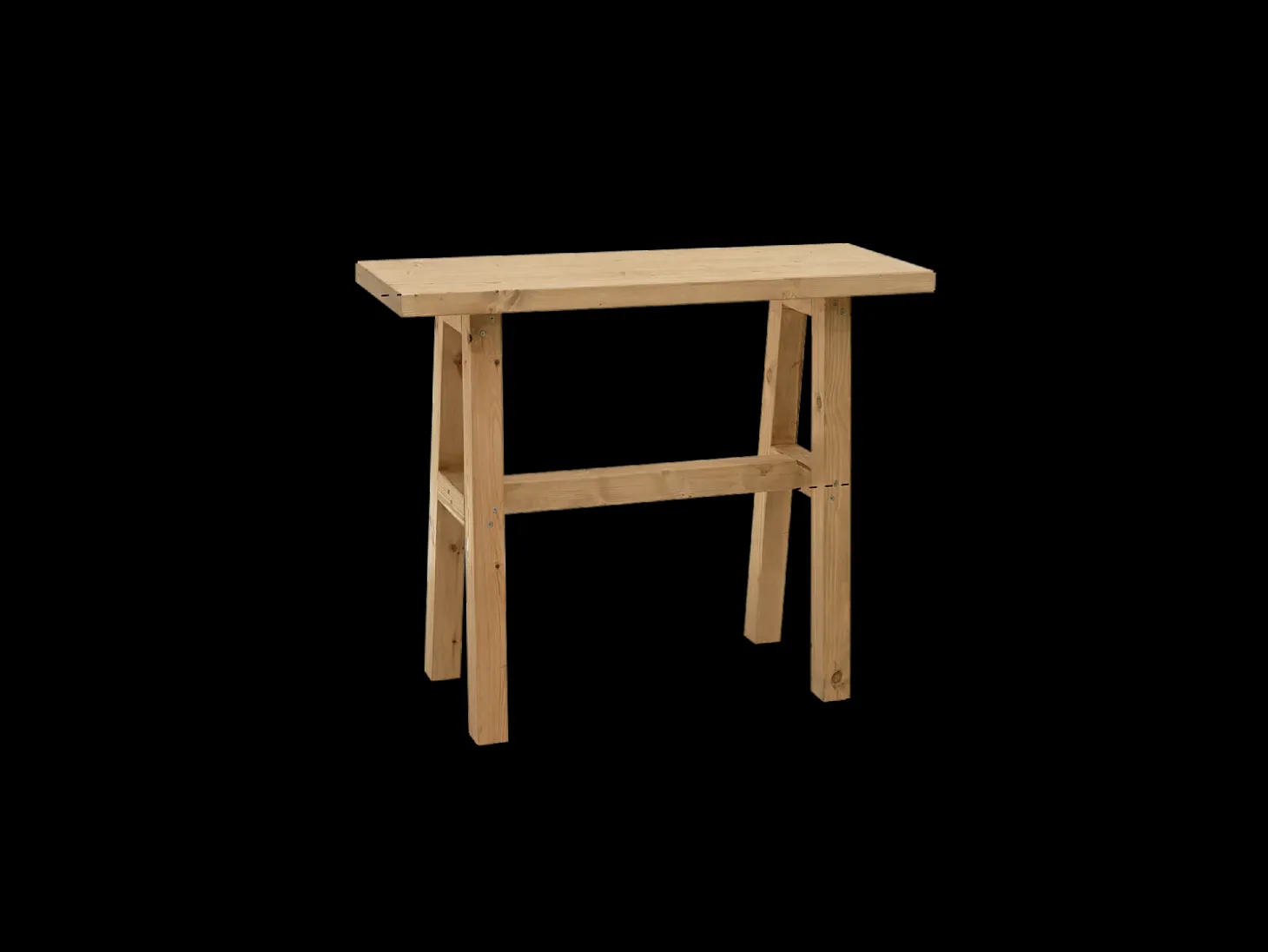 Consola de madera maciza en tono roble medio de 100x80cm - BATÁN - DECOWOOD