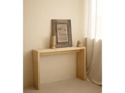 Consola de madera maciza de abeto Decowood en tono roble medio de 120x80cm - TELVA - DECOWOOD
