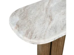 Consola de madera maciza y mármol BUREN