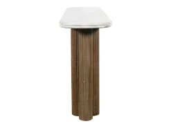 Consola de madera maciza y mármol BUREN
