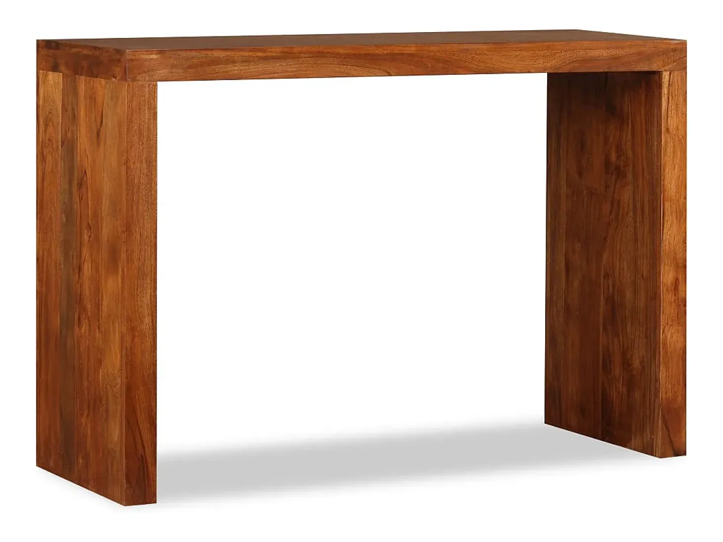 Consola de madera maciza con acabado miel 110x40x76 cm