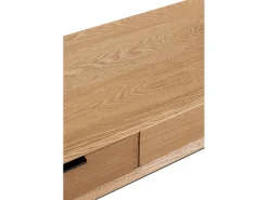 Consola de madera natural 3 cajones Amel L 120 cm