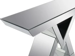 Consola de MDF y espejo - Color: plata - ISIDA