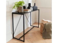 Consola de metal, 120cm negro