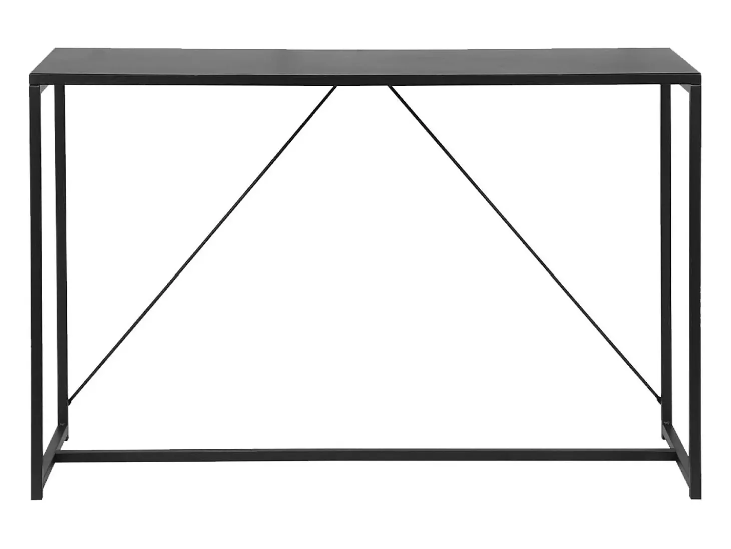 Consola de metal, 120cm negro