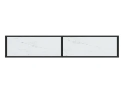 Consola de mármol blanco 180x35x75,5 cm Cristal templado