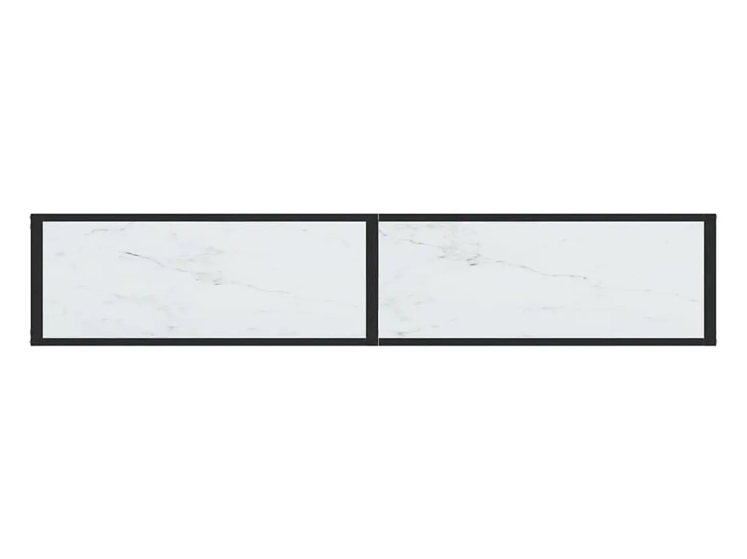 Consola de mármol blanco 180x35x75,5 cm Cristal templado