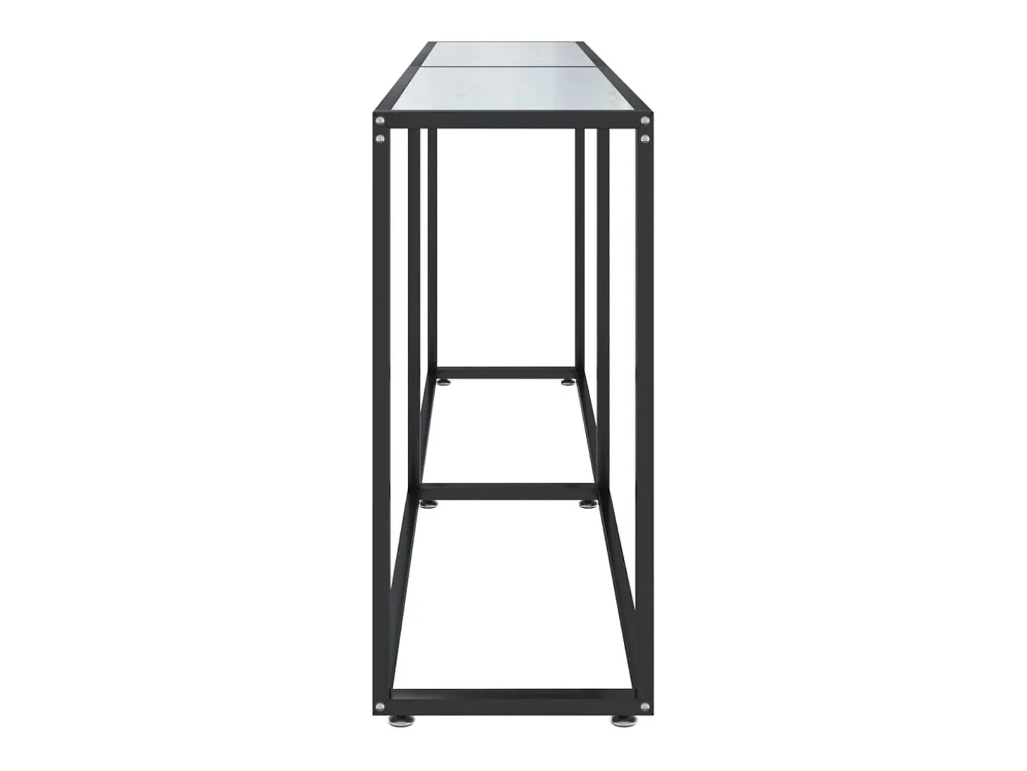 Consola de mármol blanco 180x35x75,5 cm Cristal templado