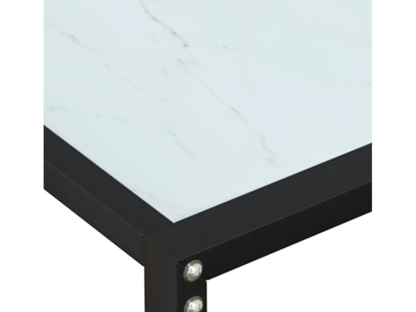 Consola de mármol blanco 180x35x75,5 cm Cristal templado