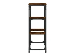 Consola de roble ahumado 89,5x28x76 cm madera de ingeniería