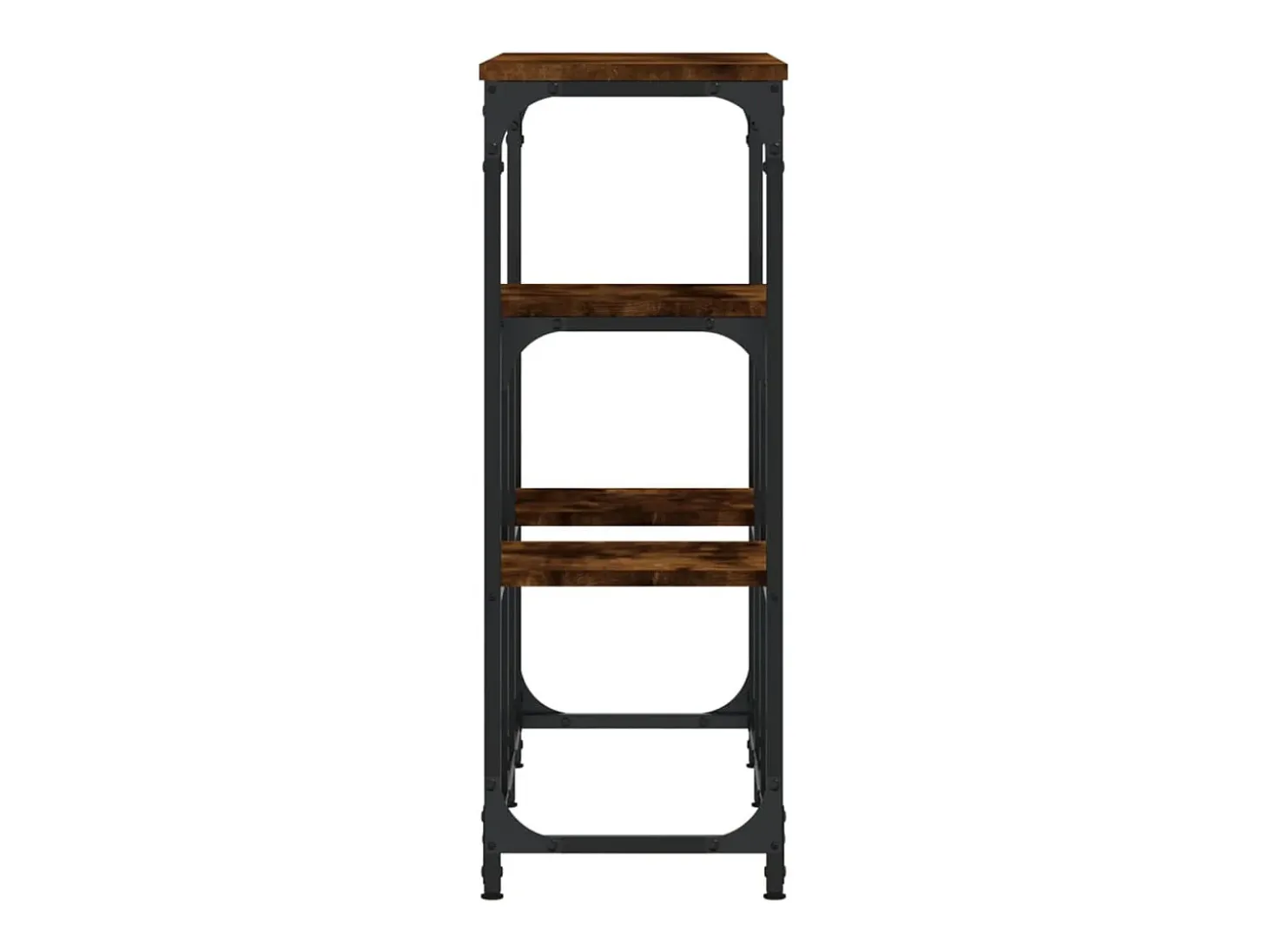 Consola de roble ahumado 89,5x28x76 cm madera de ingeniería