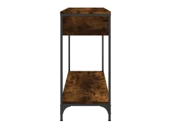 Consola de roble ahumado 100x34,5x75 cm madera de ingeniería