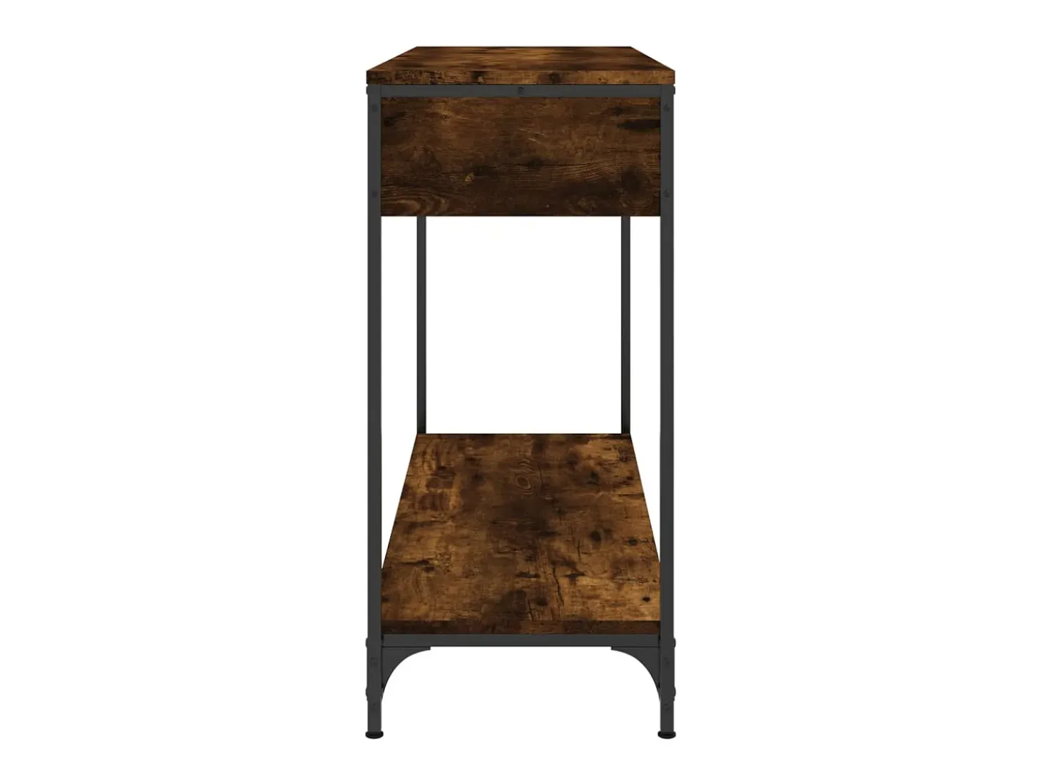 Consola de roble ahumado 100x34,5x75 cm madera de ingeniería