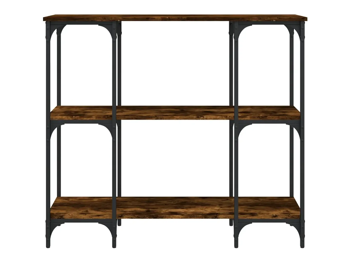 Consola de roble ahumado 102x35x90 cm madera de ingeniería