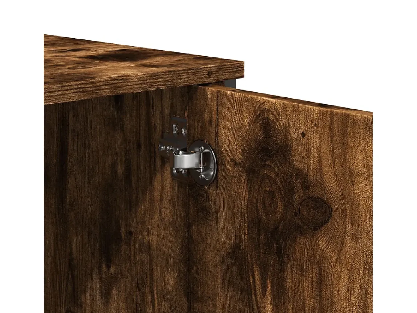 Consola de roble ahumado 100x35x74,5 cm madera de ingeniería
