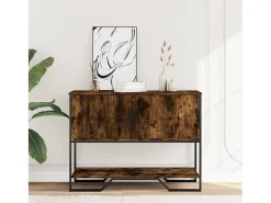 Consola de roble ahumado 100x35x74,5 cm madera de ingeniería