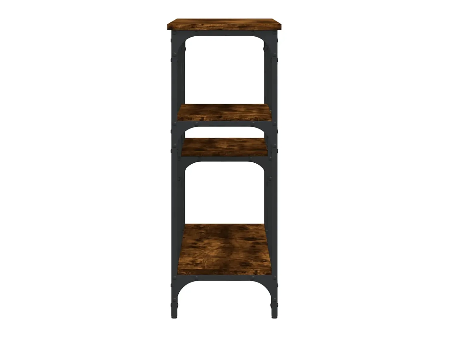 Consola de roble ahumado 102x29x75 cm madera de ingeniería