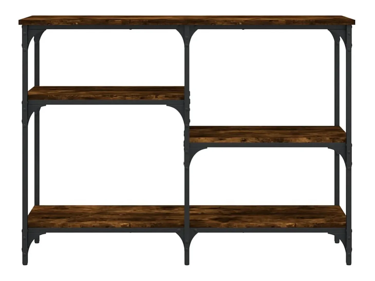 Consola de roble ahumado 102x29x75 cm madera de ingeniería