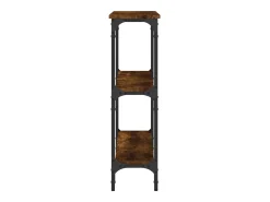 Consola de roble ahumado 100x22,5x75 cm madera de ingeniería