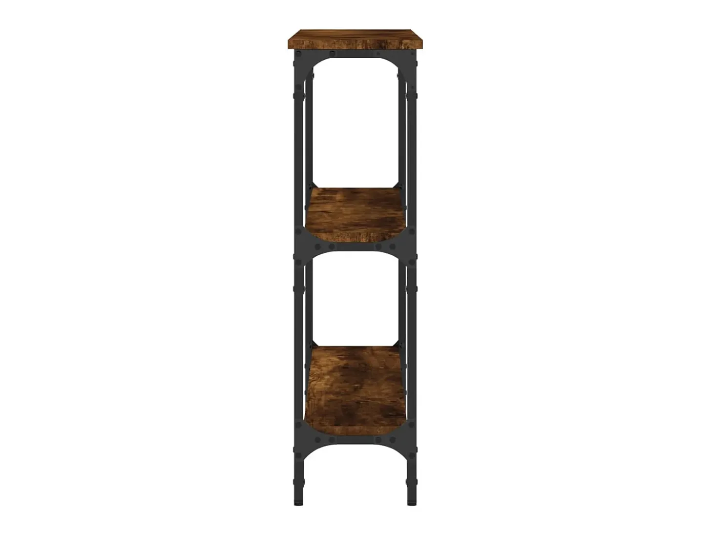 Consola de roble ahumado 100x22,5x75 cm madera de ingeniería