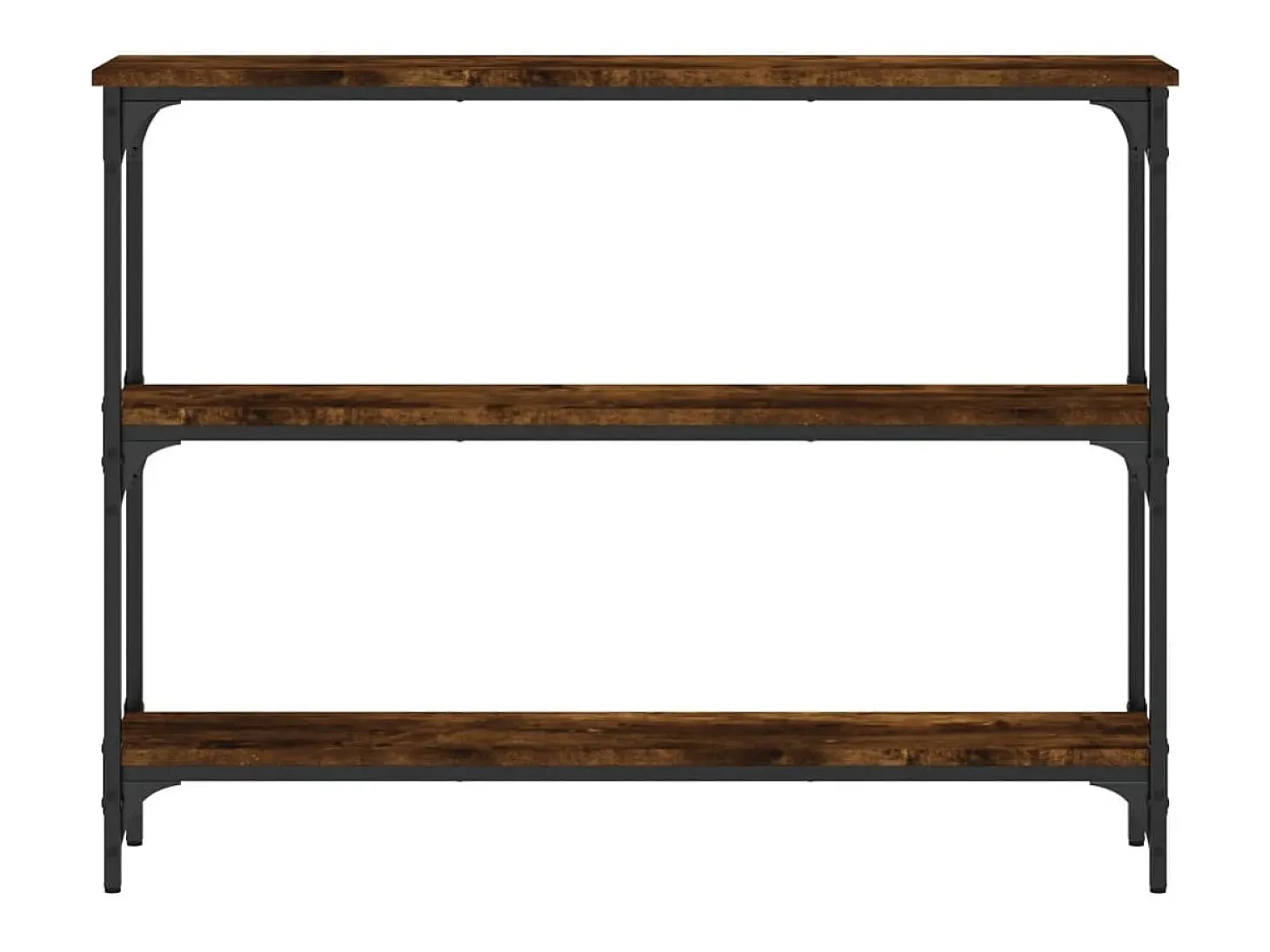 Consola de roble ahumado 100x22,5x75 cm madera de ingeniería