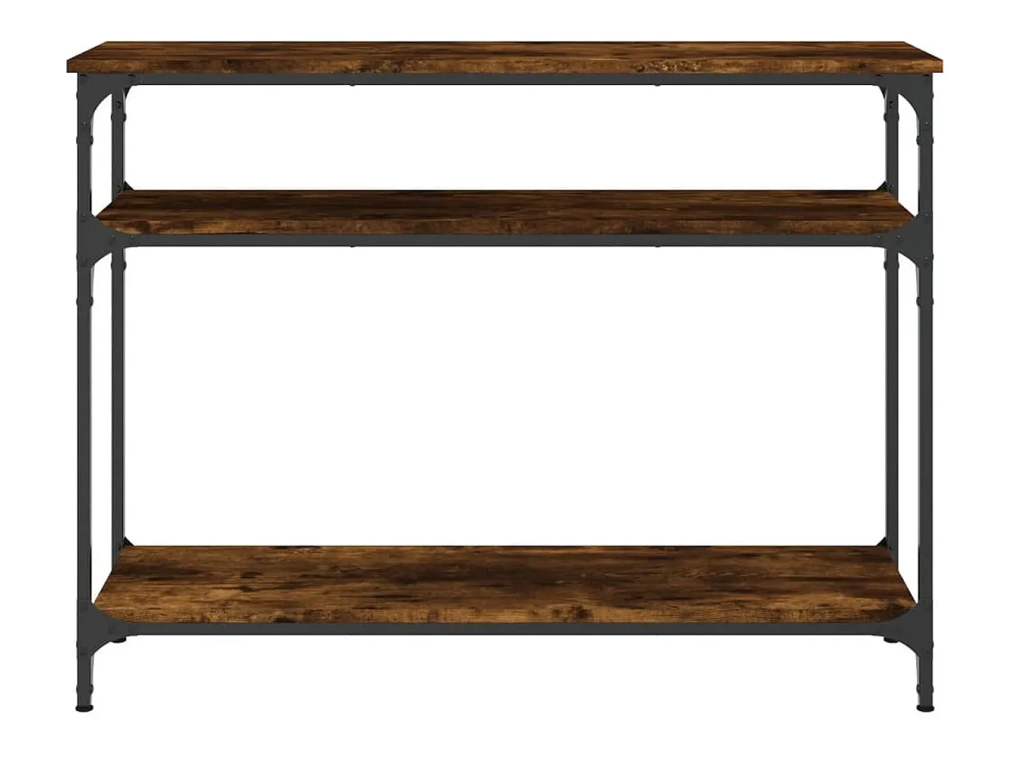 Consola de roble ahumado 100x29x75 cm madera de ingeniería