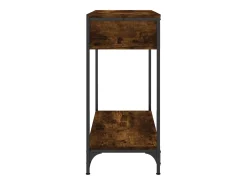 Consola de roble ahumado 75x34,5x75 cm madera de ingeniería