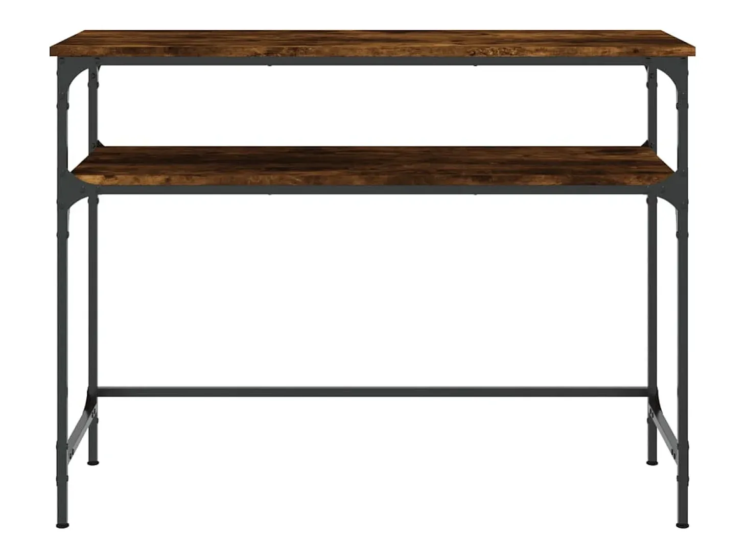 Consola de roble ahumado 100x35,5x75 cm madera de ingeniería