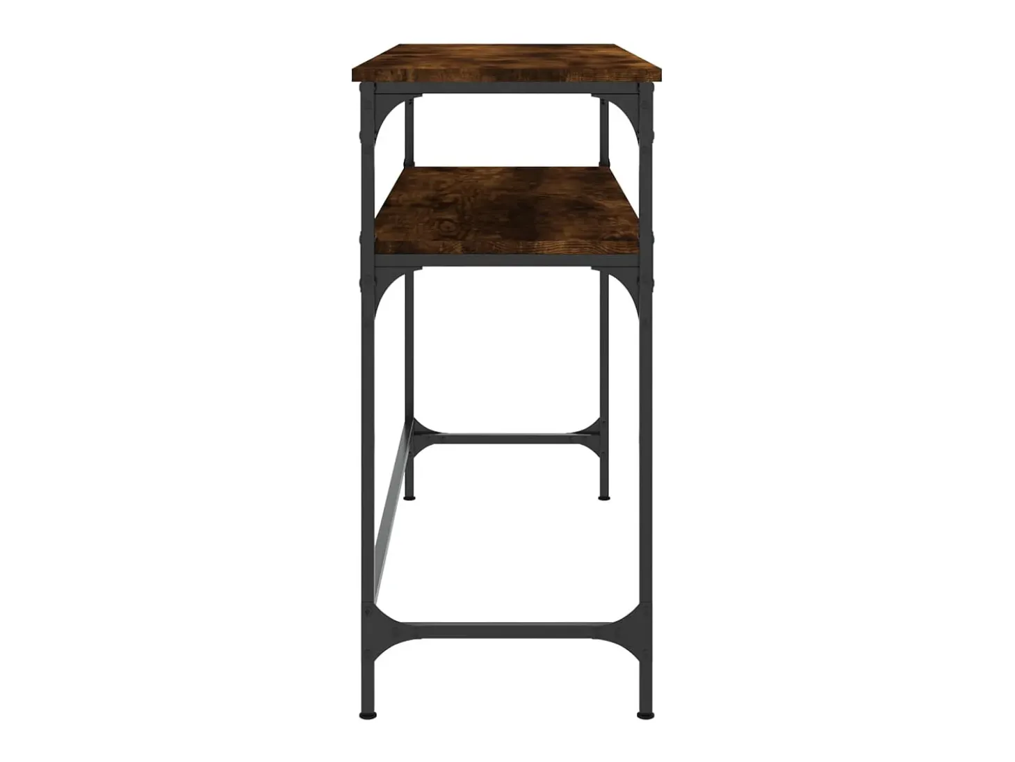 Consola de roble ahumado 100x35,5x75 cm madera de ingeniería