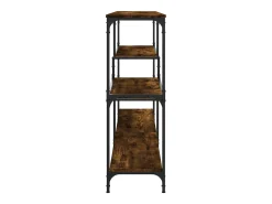 Consola de roble ahumado 160x32x95 cm madera de ingeniería
