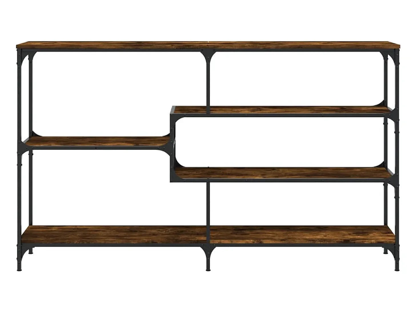 Consola de roble ahumado 160x32x95 cm madera de ingeniería