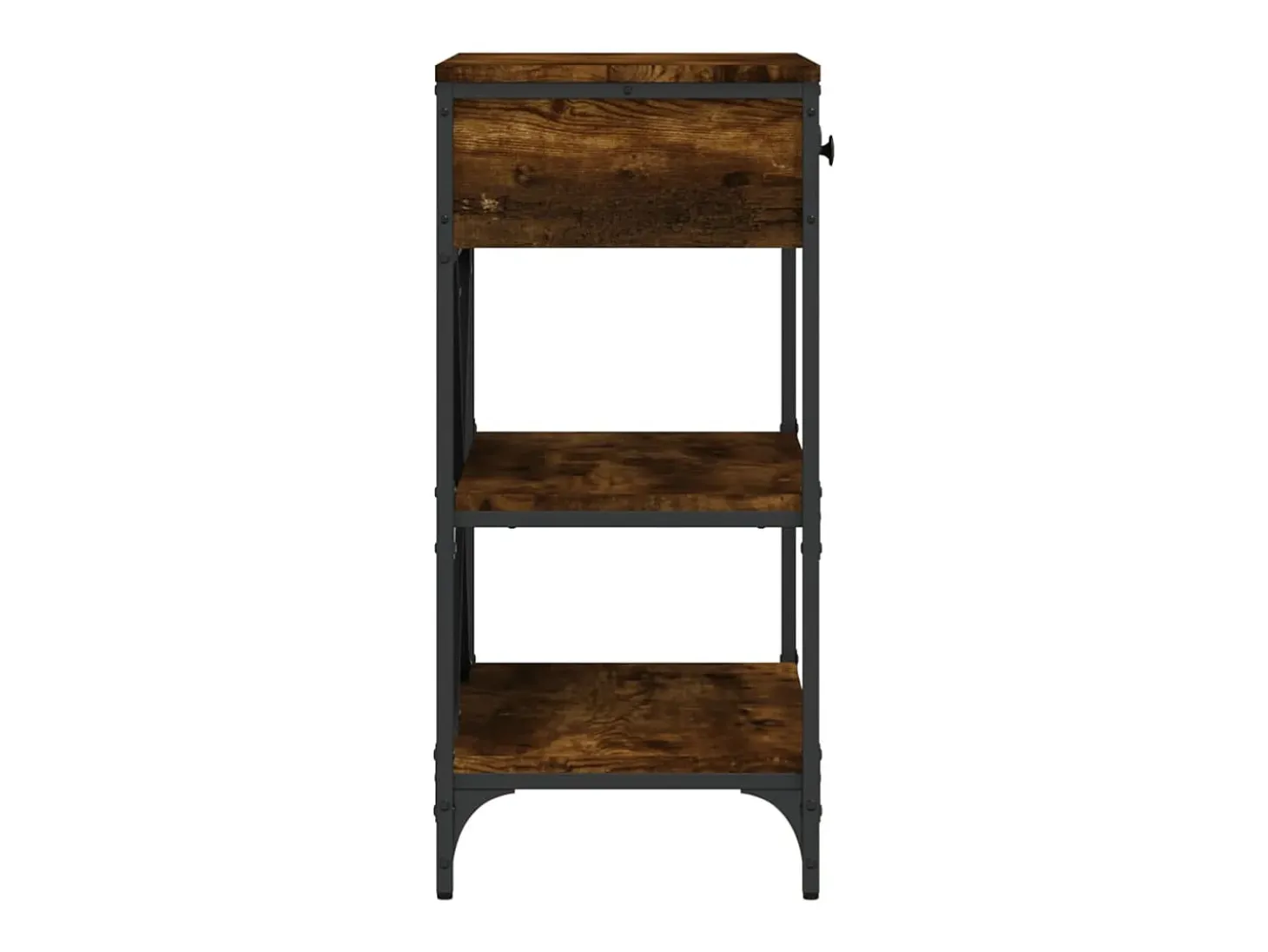 Consola de roble ahumado 75x34,5x75 cm madera de ingeniería