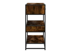 Consola de roble ahumado 90x35x80 cm madera de ingeniería