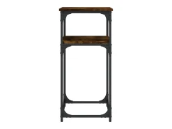Consola de roble ahumado 75x35,5x75 cm madera de ingeniería