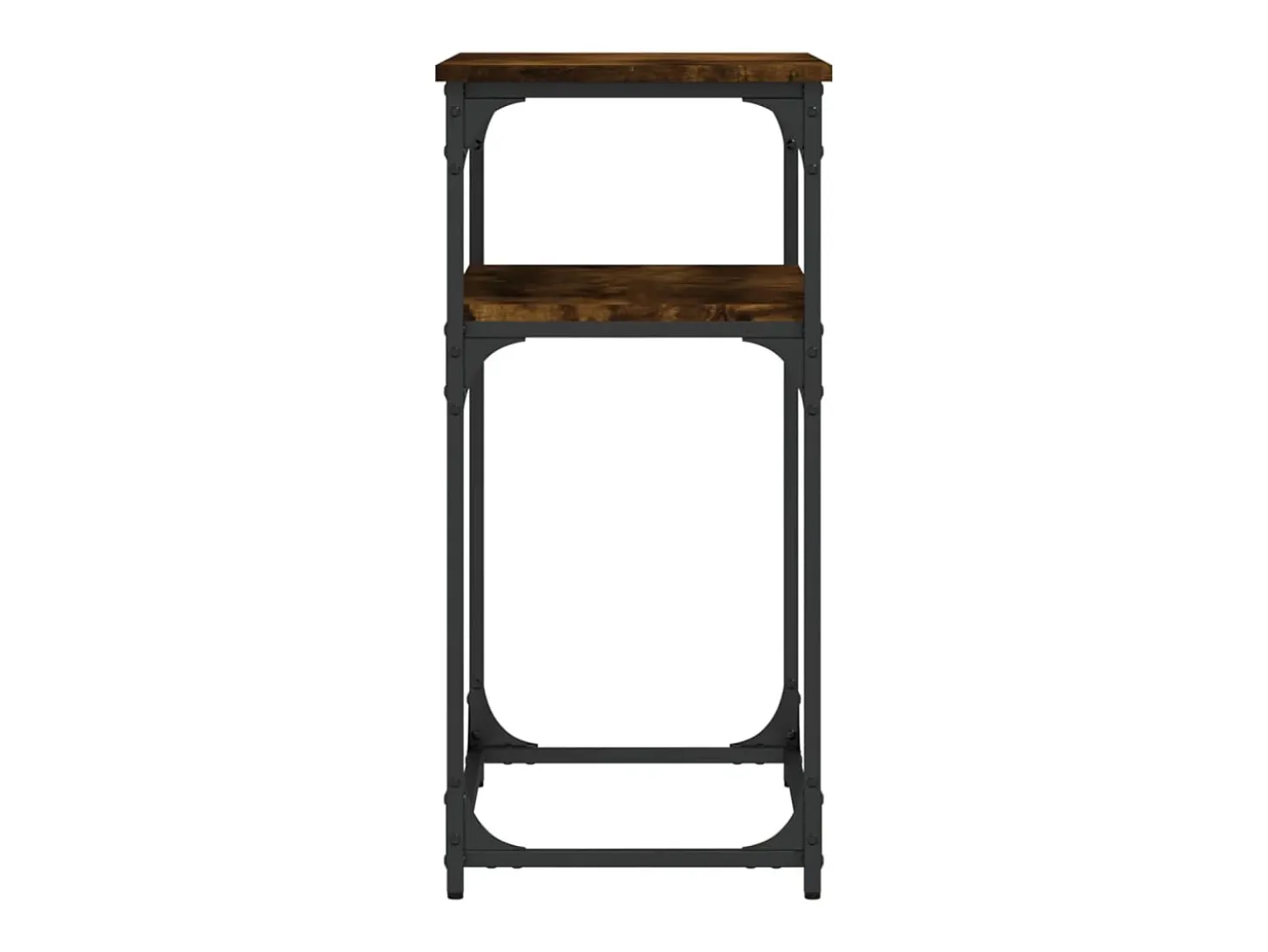 Consola de roble ahumado 75x35,5x75 cm madera de ingeniería