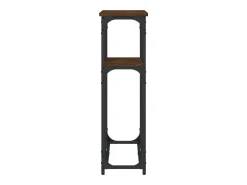 Consola de roble marrón 90x22,5x75 cm madera de ingeniería