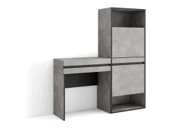 Consola entrada, 130x35x145cm, Recibidor, Zapatero, Cemento