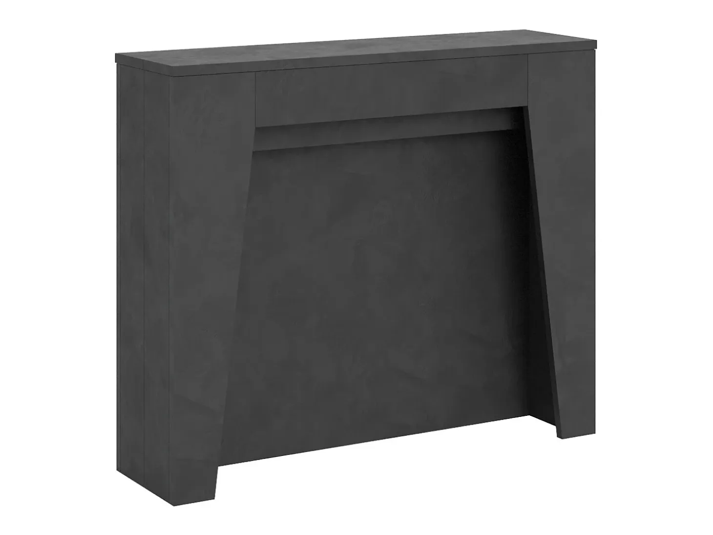 Consola extensible 90x25/211 cm Anea antracita espatulado extensiones internas