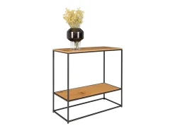 Consola fija VITA - Madera natural o metal negro-Color ribete verde crudo